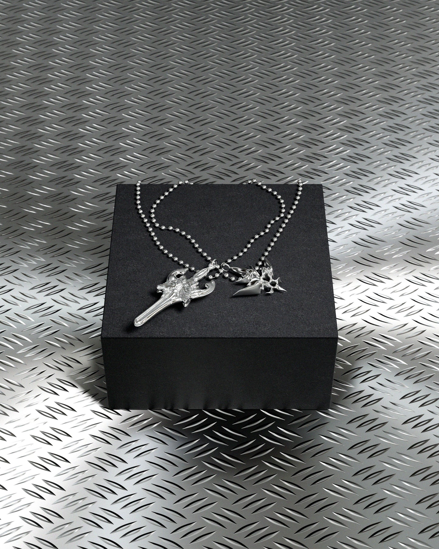 BUTTERFLY DAGGER S925 SILVER NECKLACE